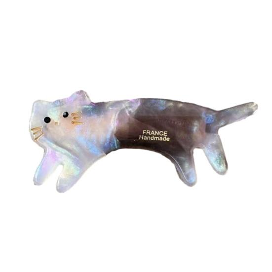 Haarspange Kraftvolle Rutschfeste Haarspange Dreidimensionale Katzenform Acetat Haarspange Haarstyling-Werkzeug Seitenpony Haaraccessoire