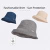Wide Brim Summer Sun Hat Rolled Edge Basin Hat Portable Women Fisherman Hat  Ladies