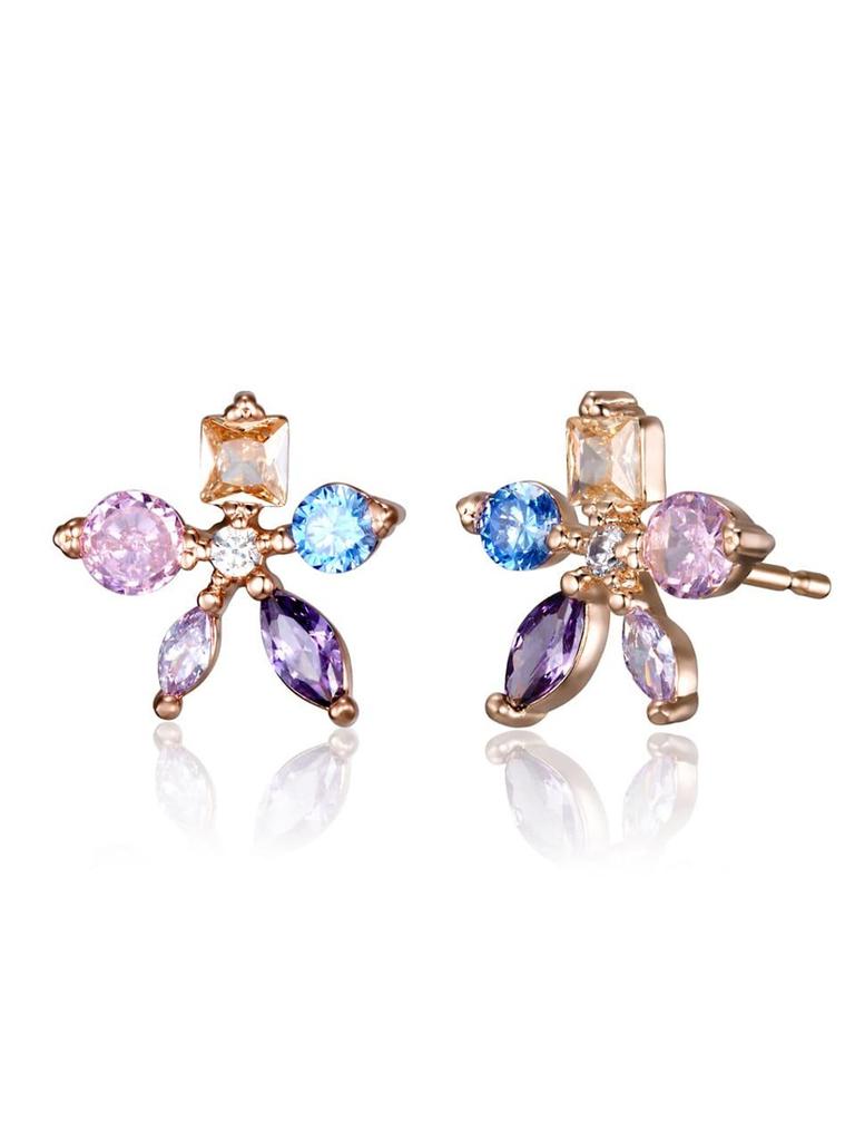 [ELLE Jewelry] 14K GF Rainbow Flower Point Earrings ELGPEE541