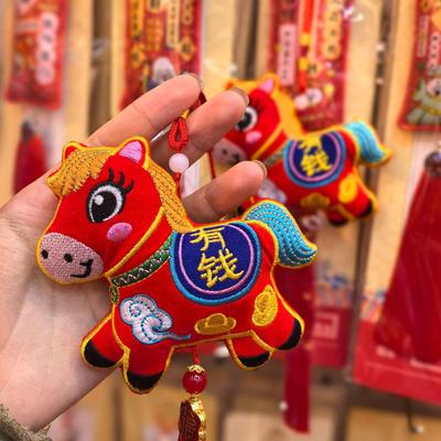 Cute Horse Year Doll Pendant Ornament Backpack Hangings Accessories  Year Decoration Gift