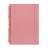 Paper Made 1117 Weekly Planner Solid Color Twin Wire Binding Floral Spiral Notebook Flexible Cover Tab Divided A1 Agenda Book