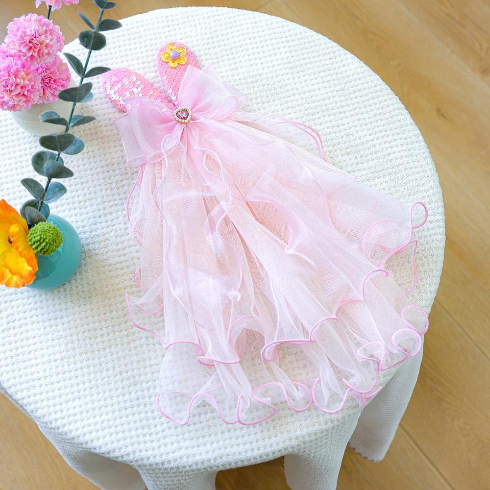 Breathable Dog Wedding Dress Luxury Pet Clothing Fashion Pet Headdress  Wedding Ceremony Party