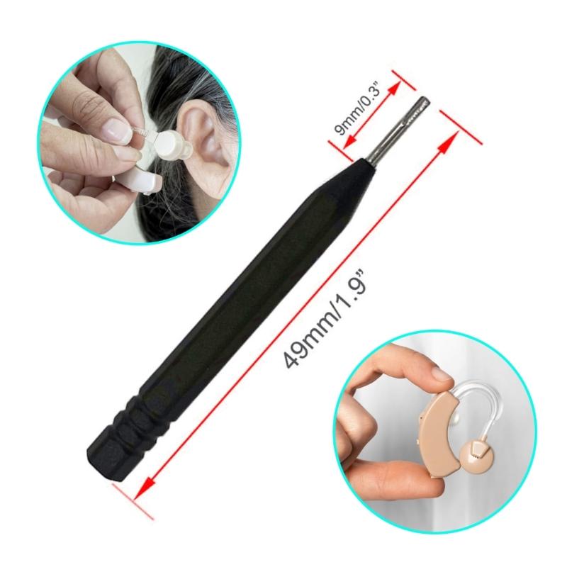 9Pieces Hearing Aids Cleaning Kit for Earbud Headphones Daily Earwax and Dust Removal with Case and Multifunction Brush