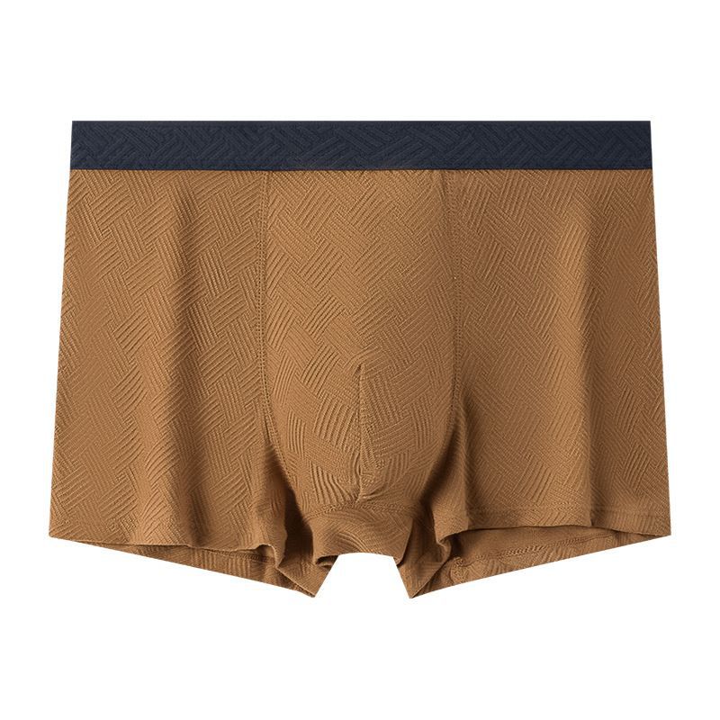 Boys Spring and Autumn Jacquard Non Trace Antibacterial Crotch Teenagers Flat Angle Underwear