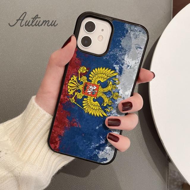 Russian Flag Coque Shell Phone Case for iPhone 11 12 13 14 Pro Max Mini X XR XS SE 2020 6S 7 8 Plus Samsung Galaxy S21 S22 Cover