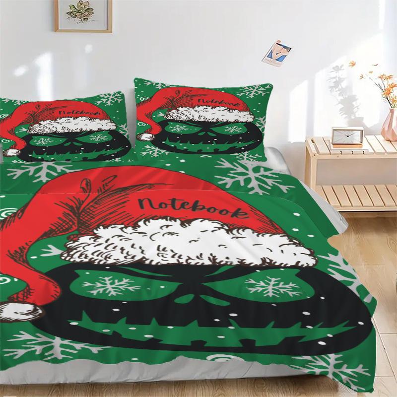 Christmas Notebook Bedding 3 Piece Set HD Print Duvet Cover Pillowcases for Teens Adult Bedroom Decoration Christmas Gift