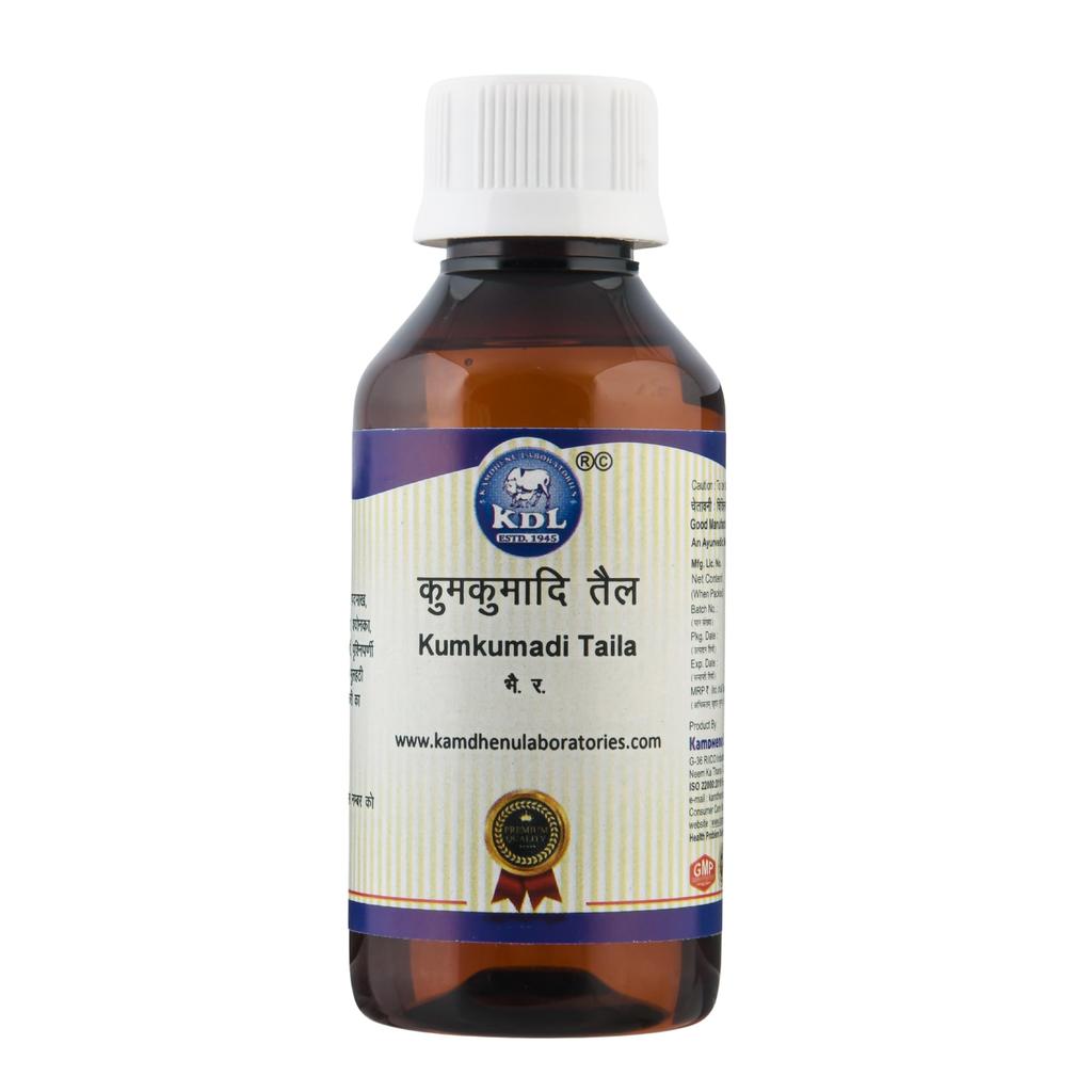 Kamdhenu Laboratories Kumkumadi Tailam Ayurvedic Face Oil 100 ml, Pack of 1| Saffron Infused Oil for Natural Glow & Radiant Skin | For men and women