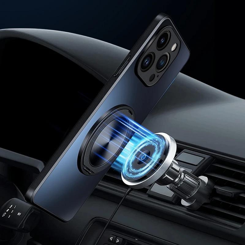 Pro Realme 14 Pro Plus 14X 14T AG Matný Magnetický Stojan Držák Pouzdro na Telefon Pro Realme14 Pro+ 5G Nárazuvzdorný Tvrdý Zadní Kryt Nárazník