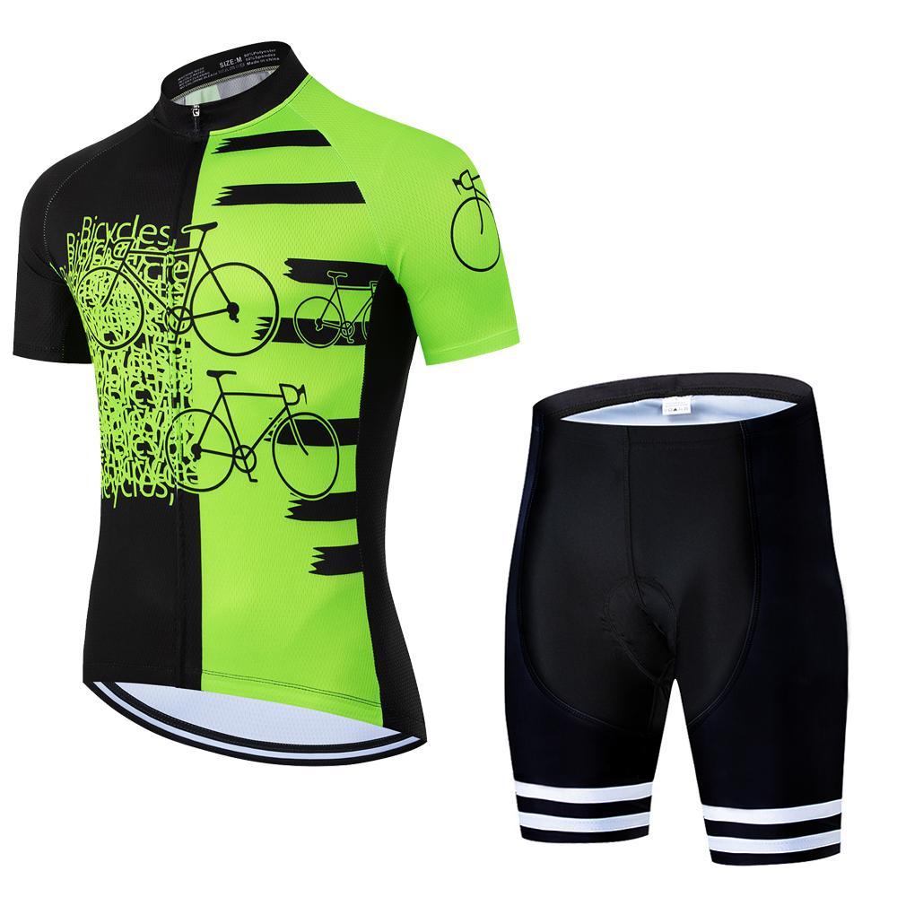 

New Pro Team Breathable Summer Cycling Jersey Set Ciclismo Clothing Road Bike Shirts Suit Bicycle Bib Shorts MTB Maillot Culotte Asian size - S