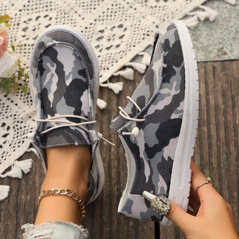 Women's Large Size Spring Fall Flat Slip-On Low-Top Casual Loafers.