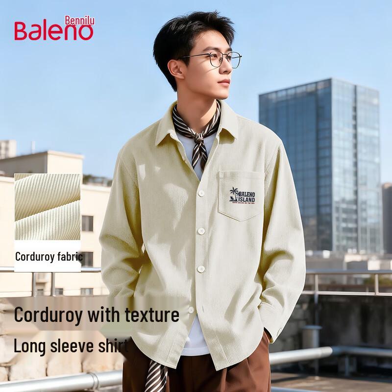 

Baleno Men s Corduroy Long-Sleeve Shirt XL