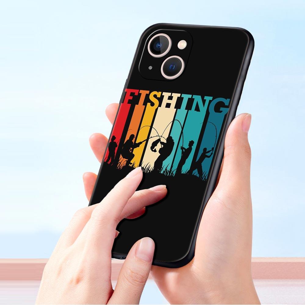 Hunting Fishing Man Phone Case Cover for iPhone 17 16 15 14 13 12 11 Pro Max 17 Air Plus Shockproof Soft TPU Shell Fundas Capas