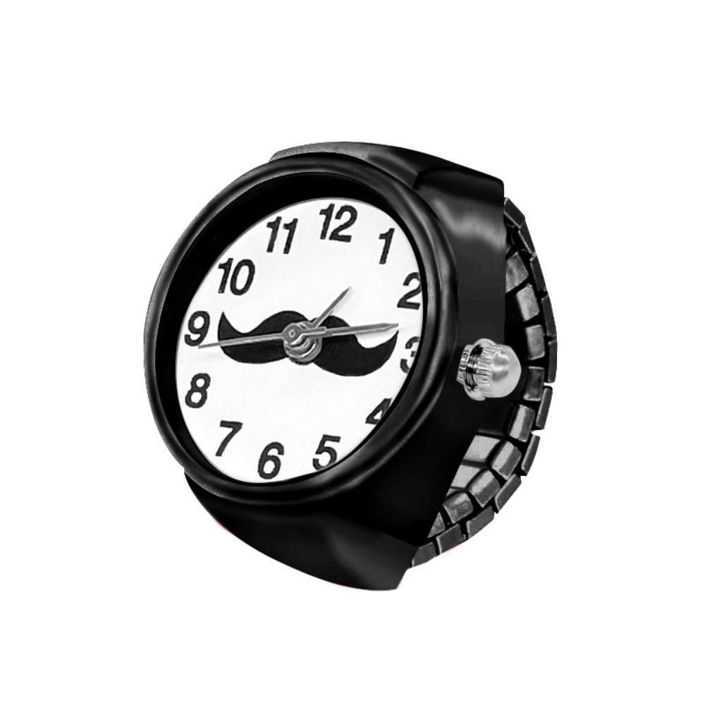 Elastischer Ringuhr Runde Dekorative Ringuhr Mode Fingerringuhr Schmuck
