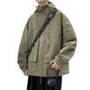Jacket Men's Autumn and Winter Japanese Outdoor Travel Loose Army Green American Functional Wind Tooling Hooded Jacket