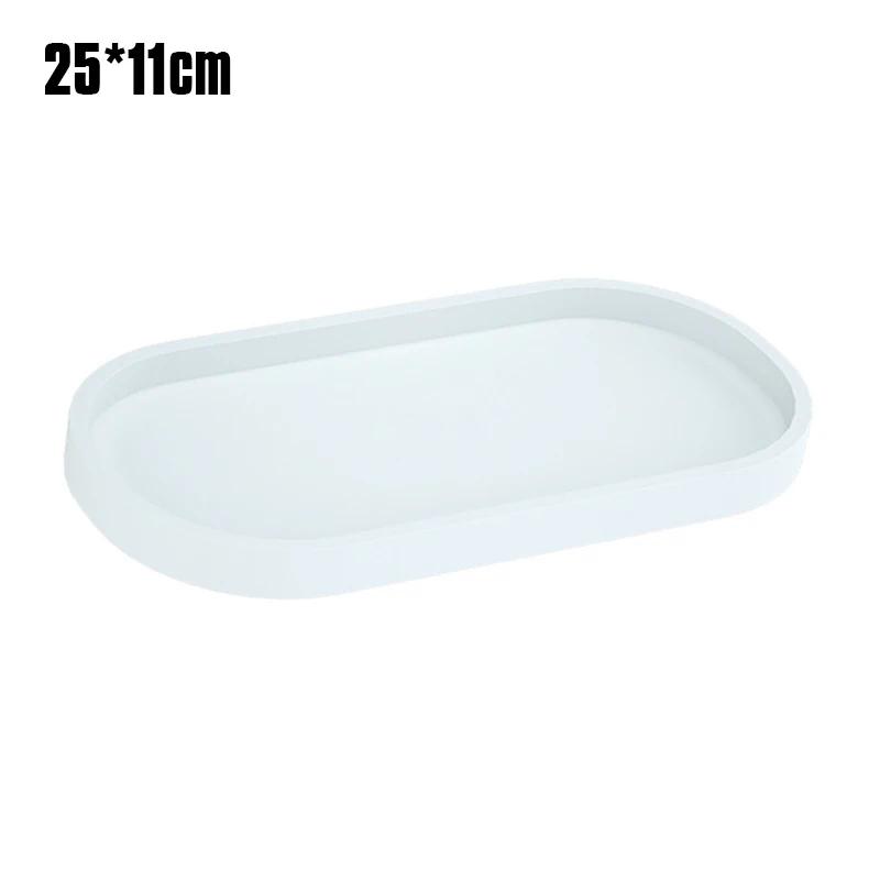 Bathroom Vanity Trays Silicone Kitchen Sink Countertop Dish Soap Sponge Storage Tray Toilet Tank Oval Storage Tray Home Decor