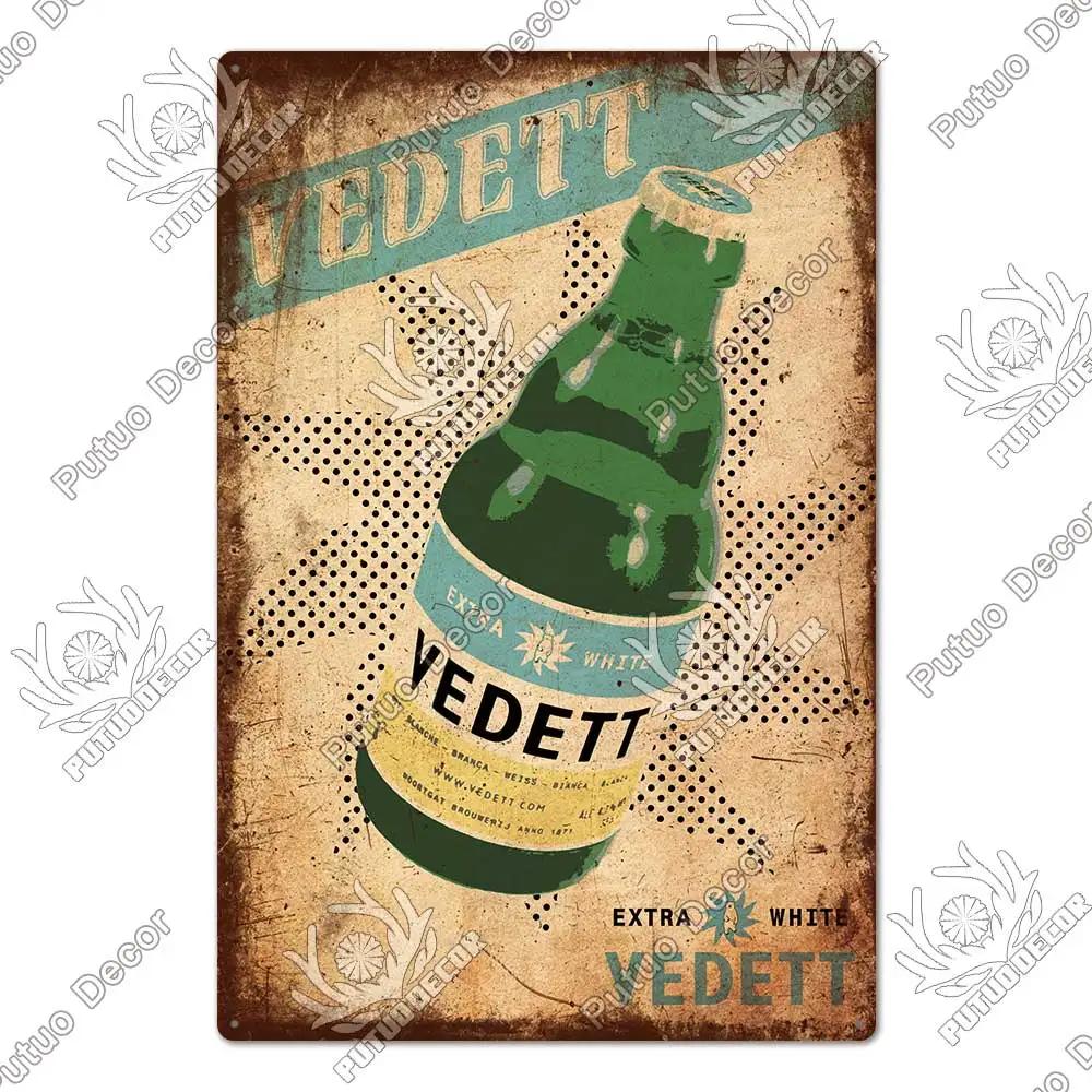 DORA Blechschild Putuo Dekor Biersorte Metallschild Vintage Blechschild Dekorative Plakette Wanddeko Bar Kneipe Man Cave Wohnzimmer Dekoration
