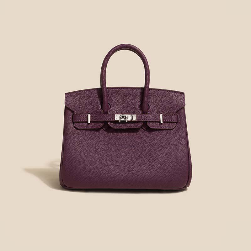 First Layer Cowhide Platinum Bag, High-end Fashion Temperament, Genuine Leather Women's Bag, Classic Versatile Handbag Tide