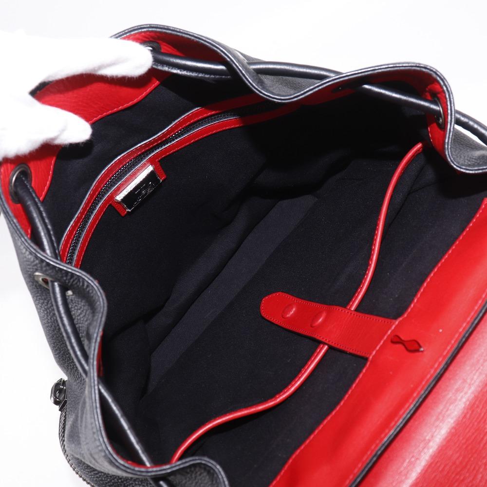 Christian Louboutin Explorer funk Backpack Daypack Studs black leather mens Used