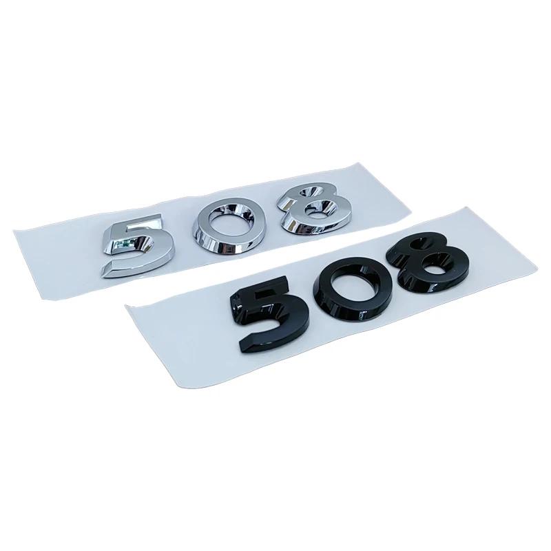 Metal Car Rear Trunk Decal Emblem Badge Sticker Logo For n333 206 207 301 307 308 408 508 2008 3008 4008 5008 GT Accessories 333n