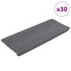 Self-Adhesive Stair Mats 30 Pcs. Gray 65X24.5X3.5 Cm