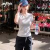 MJ STYLE Women's U-Neck Slim Fit Short Sleeve T-Shirt