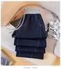 Plus Size Elastic Waist Wide-Leg High-Waisted Floor-Length Jeans for Women