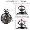 JewelryWe Taschenuhr Antiker Halskettenanhänger Uhr Tasche Tag Geschenk Uhr, Uhr, Seepferdchen, Legierung, Valentinstag