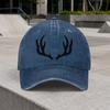 1pc Vintage Antler Cap Suitable For Outdoor Sports Daily Wear Parties Adjustable Hook Loop Duckbill Hat Lightweight Unis