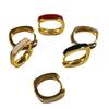 S925 Sterling Silver Square Enamel Earrings for Women - Trendy High-End Design for Spring 2026