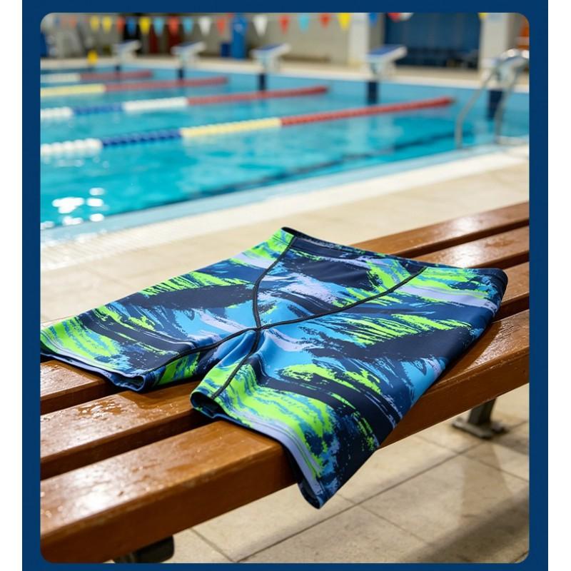 Mens Quick-Dry Breathable Microfiber Boxer Brief Swim Trunks Water Sports Surfing Diving
