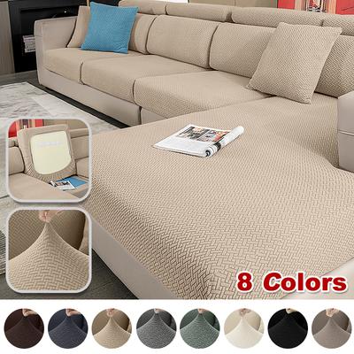 Jacquard Elastiskt Sofföverdrag Justerbart Sofföverdrag för Vardagsrum Avtagbart Tvättbart Soffkuddskydd Överdrag