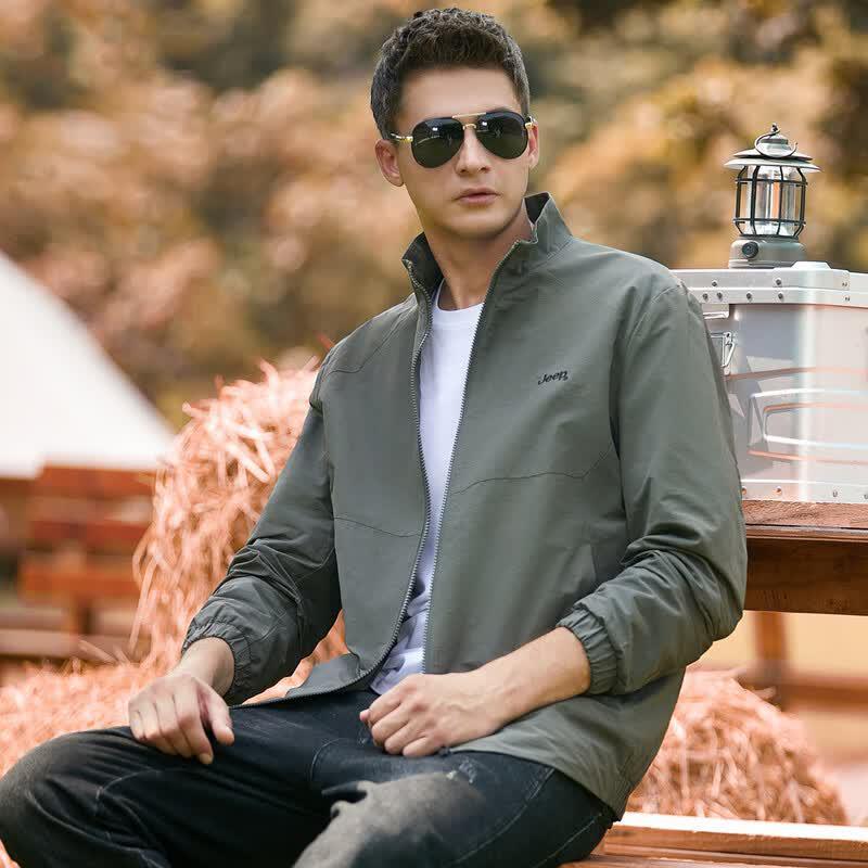 JEEP Men's Stand-up Collar Casual Jacket