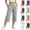 Damen Casual Farbe Lockere Passform Weiter Bein Elastischer Bund Jogginghose für den täglichen Gebrauch