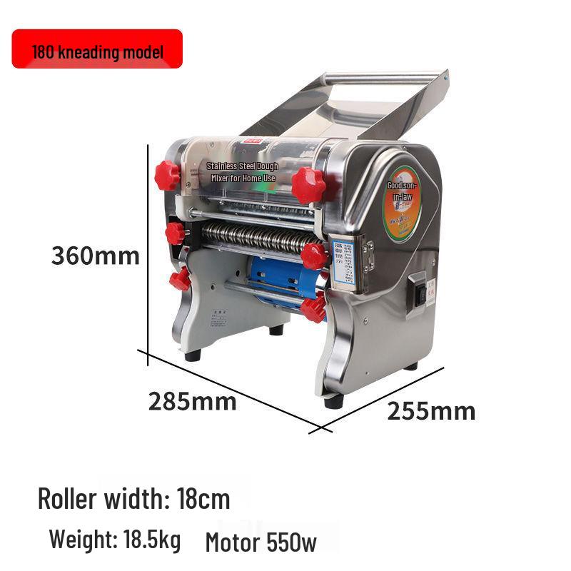 Junxi Electric Dough Roller: Stainless Steel Automatic Noodle Maker for Home and Commercial Use