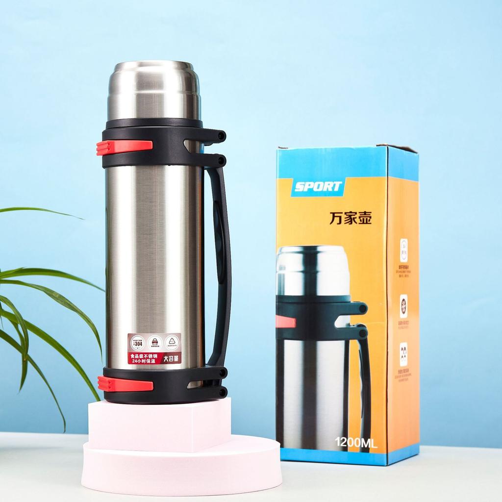 .L Thermal Insulation Pot Stainless Steel Thermos Cup Men's Household Thermos Pot Large Capacity Portable Travel Thermos Bottle