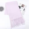 Imitation Cashmere Scarf for Women Winter Warm Thickening New Solid Color Scarf for Men Thick Tassel Woolen Scarf