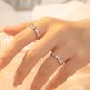 S925 Sterling Silver Couple Rings: Light Luxury Open Design for Men and Women - Perfect Christmas Gift