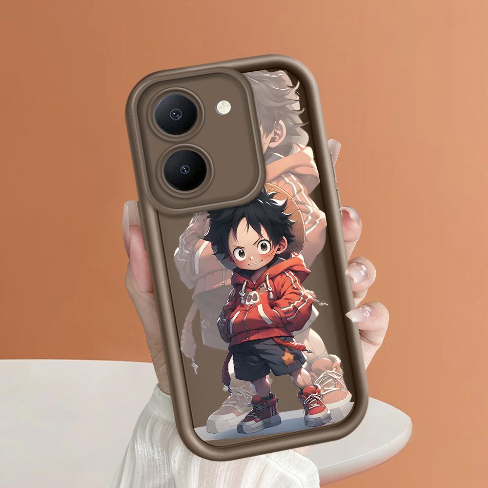 Soft Silicone Square Ladders Cartoon Pattern Full Cover Camera Protection Shockproof Case for iPhone Infinix Tecno Vivo