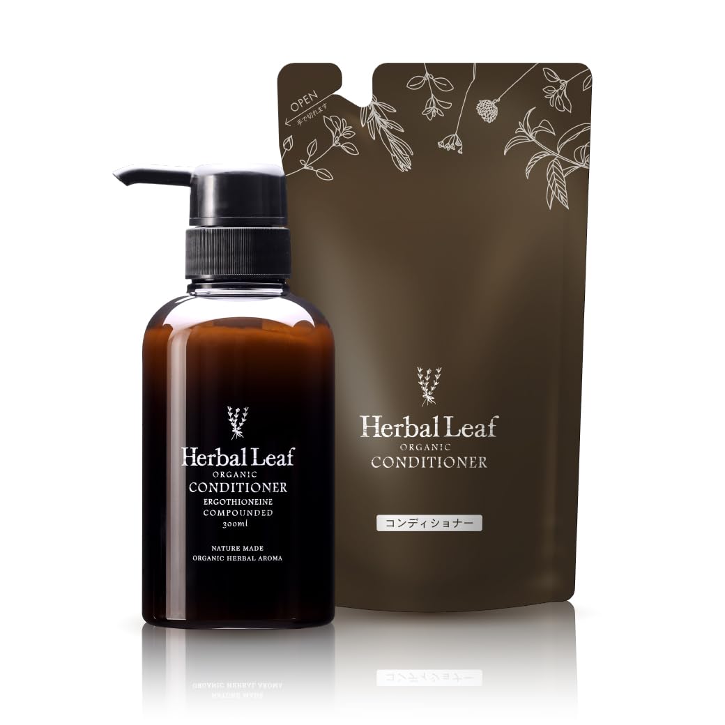 

of Herbal Leaf Organic Conditioner main unit refill set made in Japan main 285ml [Set 2] & (300ml unit, refill)