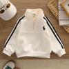2025 Spring Unisex Kids' Trendy Hoodie & Sweatshirt Set - Cool Korean Casual Sports Style