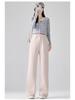 Trendy Maternity Drawstring Gray Pants: Wide-Leg and Narrow Straight-Leg Options for Spring and Autumn