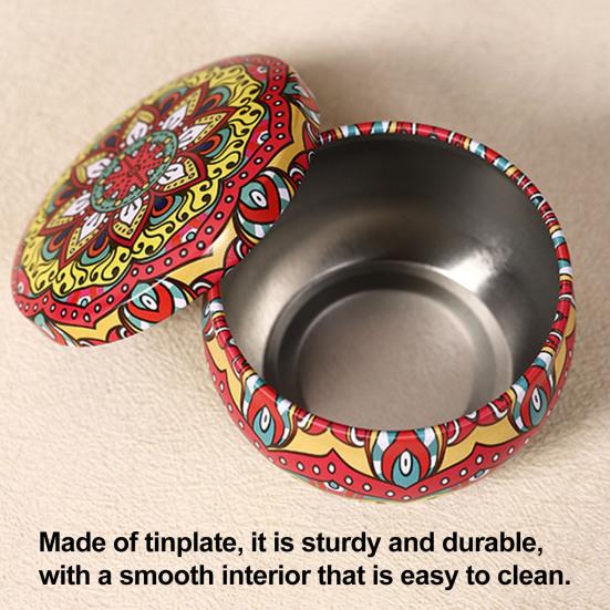 Yousheng Ethnic Style Candy Storage Jar Vintage Tin Can Multi-purpose Jewelry Sugar Tea Leaf Tinplate Container Kitchen Canister Decoration