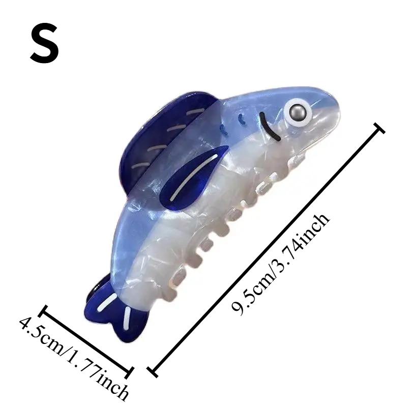 1Pcs Creative Ocean Sardines Clips Hair Cute Texture Shark Ponytail Ornaments Female Atmosphere Personality Sweet