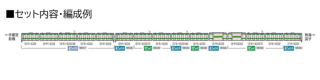 TOMIX N Gauge JR E233 3000 Series Basic Set A 98506 Railway Model Train 1/150