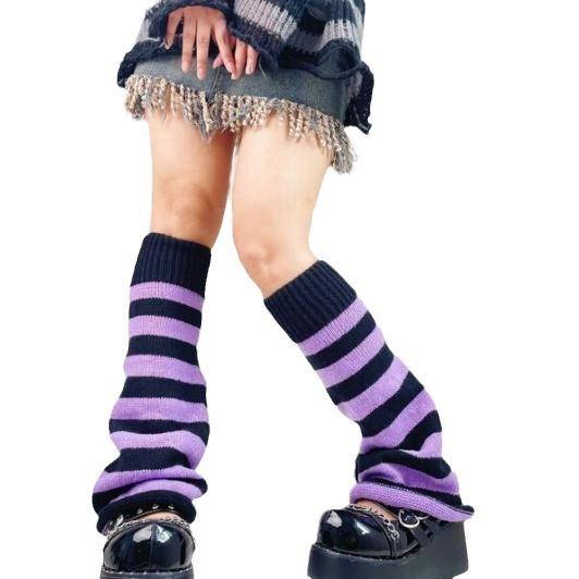 Y2K Leg Cover Winter Warm Calf Stocking Set Lolita Jk Girls' Calf Knitted Stocking Set