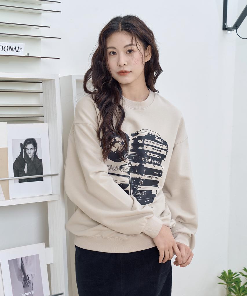 WILDROCK Cassette Tape Sweatshirt_Beige