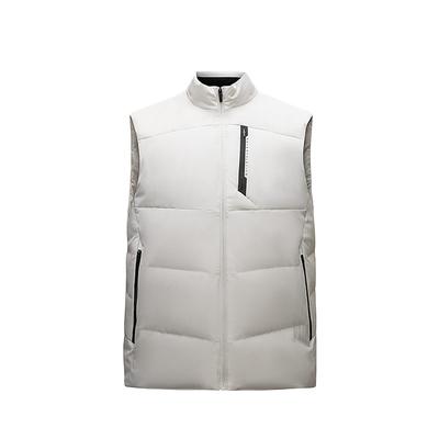 Training Series Stand Collar Zipper Water-Resistant Sleeveless Vest Men Vests White Coffee 152447904-1