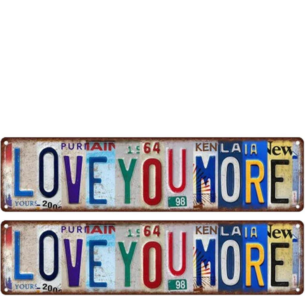 Kreatives Wanddeko-Schild 'Ich liebe dich mehr'