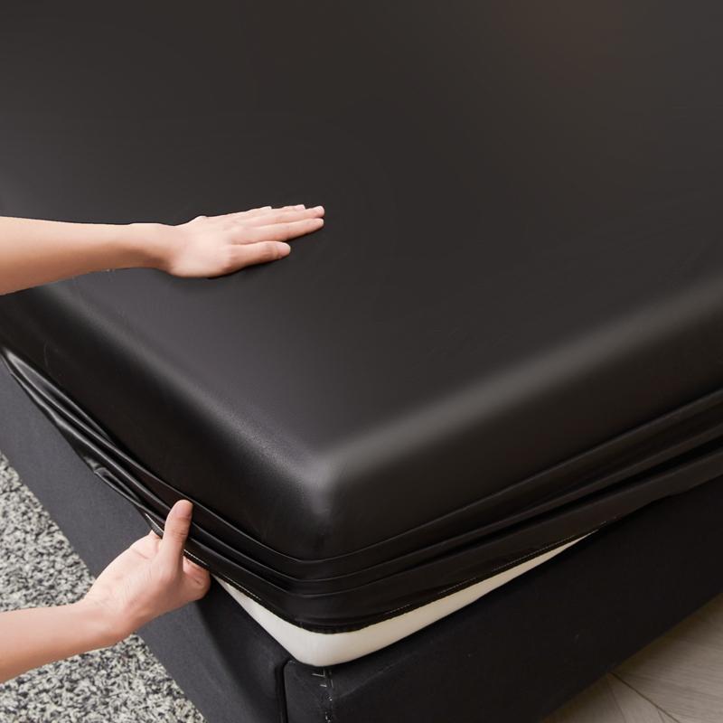 Zijdeachtig Satijn Waterdichte Matrashoes Ademende Hoeslaken voor Zomer Enkel Dubbel Queen King Bed 90cmx200cm 1pc