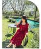 Plus Size Sparkly Red Beaded Dress - New Year Atmosphere
